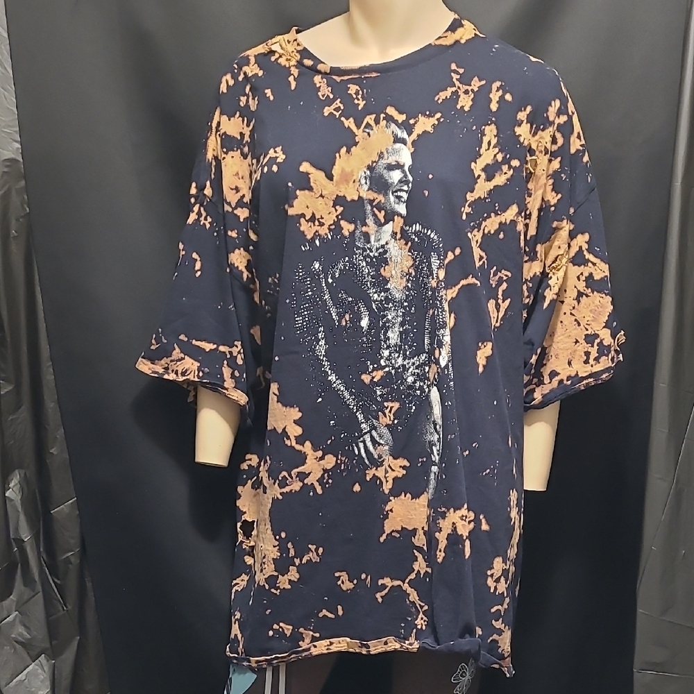 PINKS TRUSTFALL CONCERT TEE Men's SIZE XXL DISSTRESSED  Black and Orange